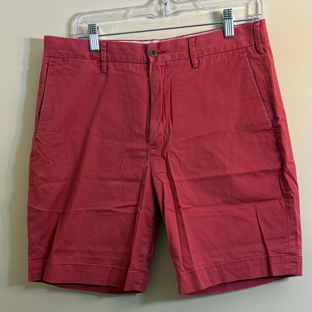 Polo by Ralph Lauren Red Flat Front Men's‎ Sz. 32 Shorts Stretch Classic Fit